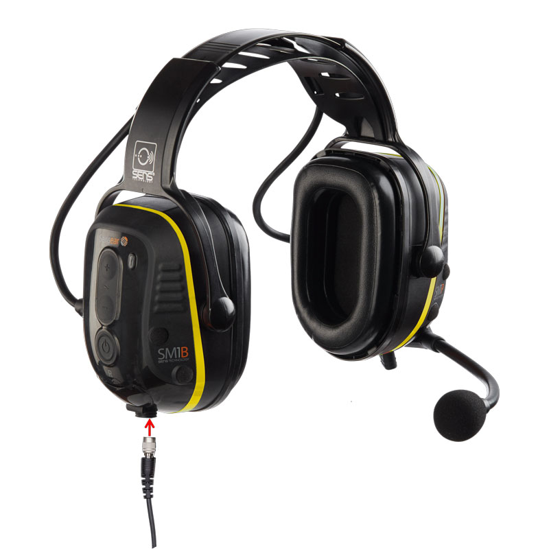 Sensear SM1B Headband 27dB NRR SENS 360 Headset, Battery (requires cable)