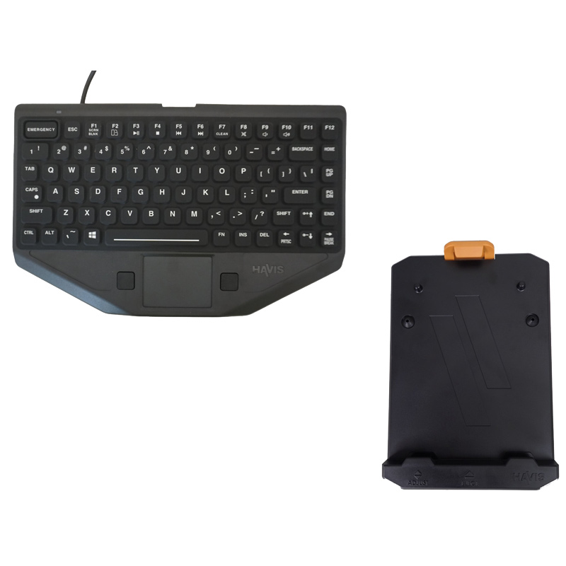Havis PKG-KB-2001 Rugged Keyboard, Mount (Includes Emergency Key)