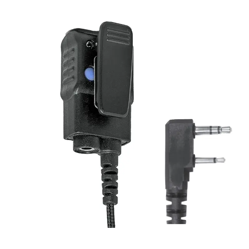 N-ear Choice Compact Mic/PTT, Braided Fiber, 3.5mm, K - Kenwood 2-pin