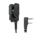 N-ear Choice Compact Mic/PTT, Braided Fiber, 3.5mm, K - Kenwood 2-pin