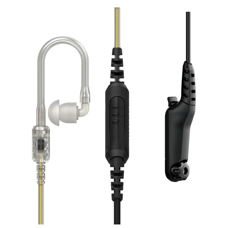 Motorola PMLN8716 1-Wire Earpiece, In-line Mic/PTT, Acoustic Tube - APX N70/50/30