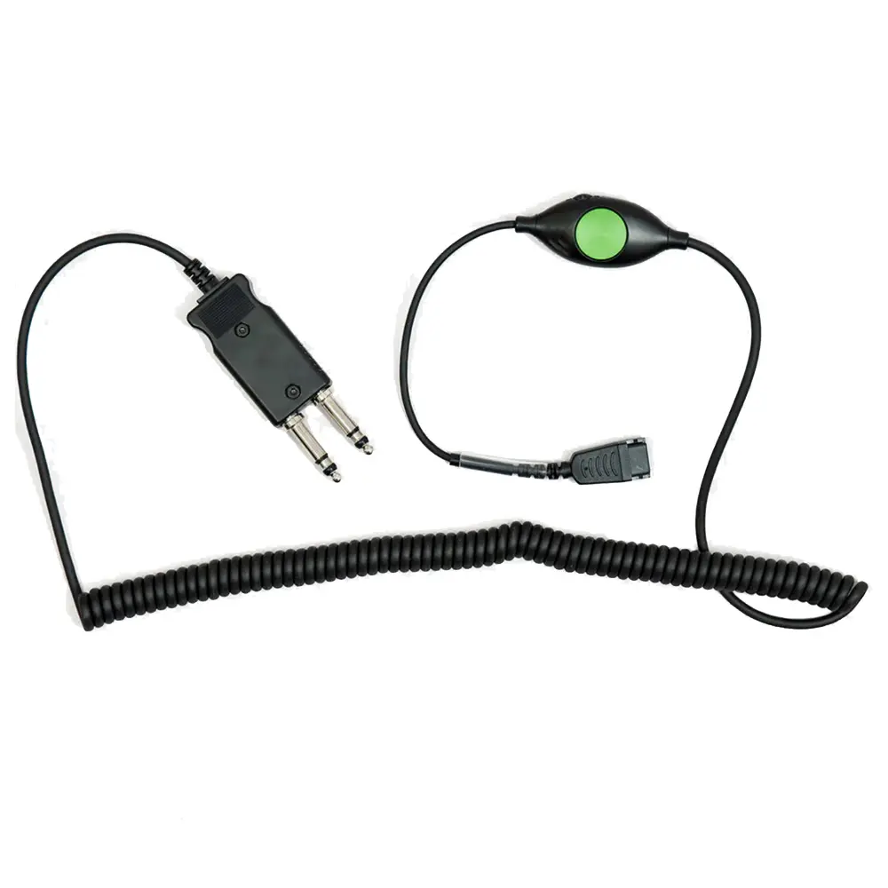 SHG S D145-PTT 6 Wire 2 Prong Corded In-line PTT - Poly QD