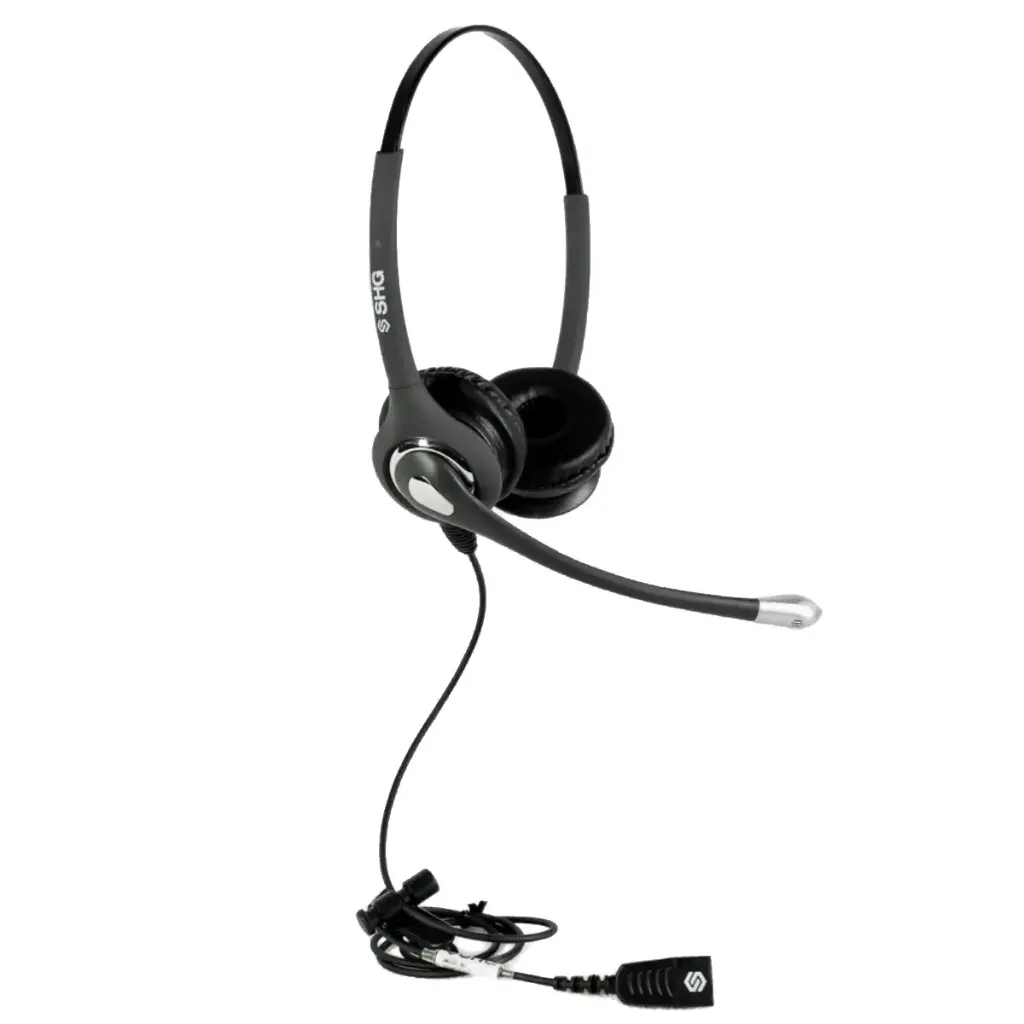 SHG S 600 NC-PL Binaural Call Center Headset, Noise-Cancelling - Poly QD
