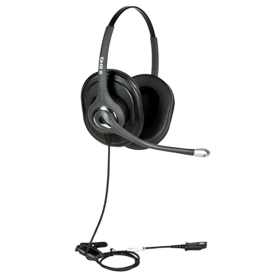 SHG S 620 NC-PL Binaural Triple XL Ear Cushion Headset, Noise-Cancelling - Poly QD