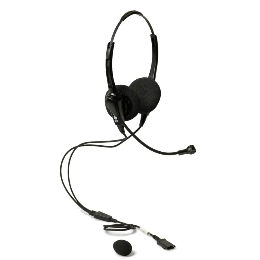 SHG S 400 PL Binaural Call Center Headset, Noise-Cancelling - Poly QD