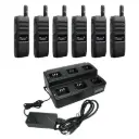 Motorola WAVE TLK 110 Nationwide PoC Radio 6-Pack Bundle, Free Charger