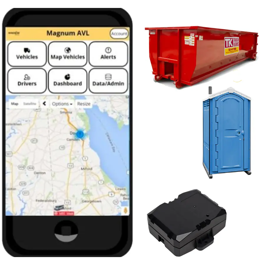 Magnum AVL 614-BAT GPS Battery Powered Asset Tracking, Magnetic Mount - 1 Year
