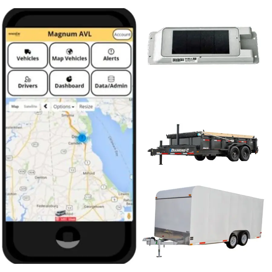 Magnum AVL 600-TT-12 Solar Powered GPS Trailer or Asset Tracking - 1 Year