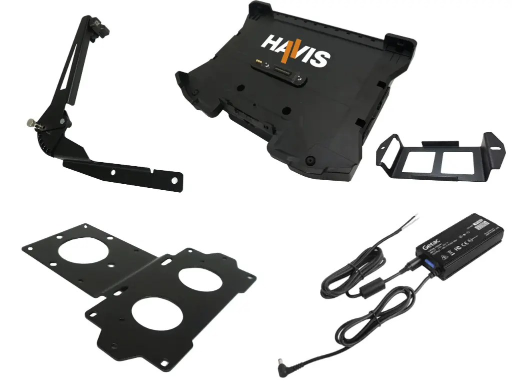 Havis PKG-DS-GTC-1412-BW Getac S510 Vehicle Dock, Power Supply, Bracket