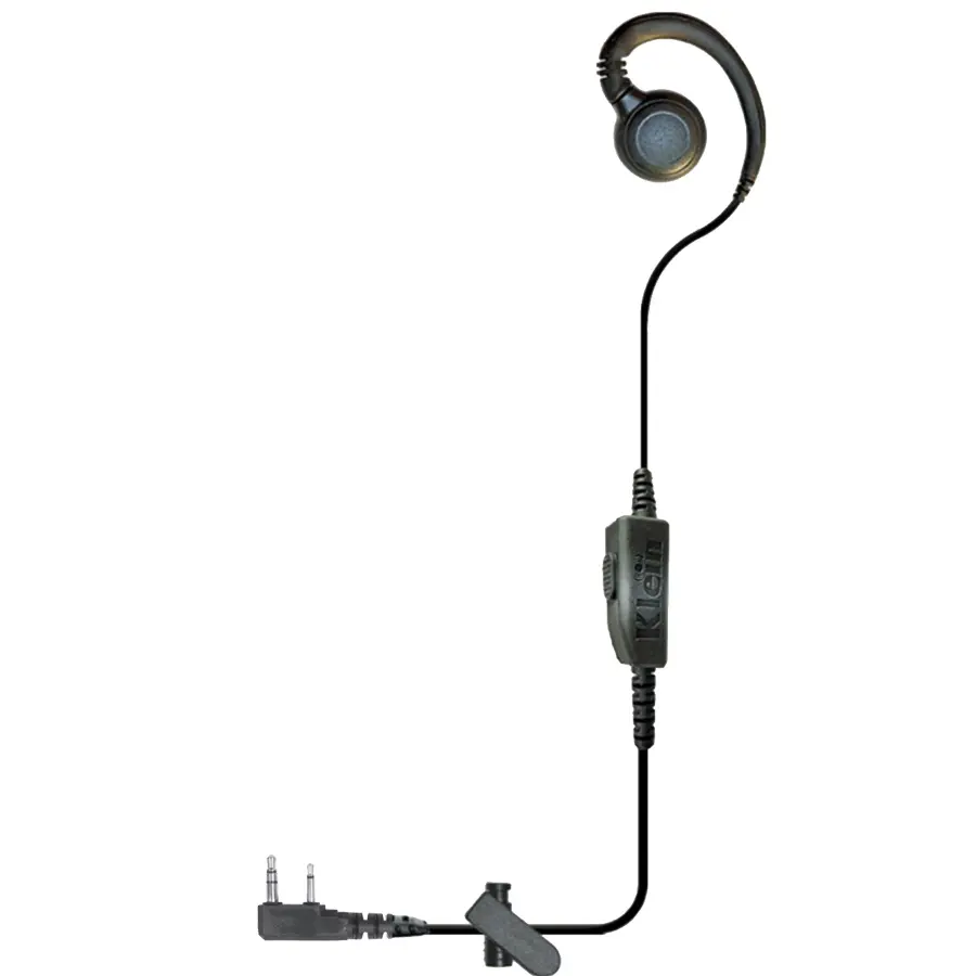 Klein CURL-K1 Wired PTT Swivel Earloop - Kenwood 2-pin