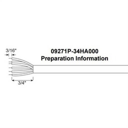 [09271P-34HA000] David Clark 09271P-34HA000 6 Conductor .209 Shielded Cable Per Foot