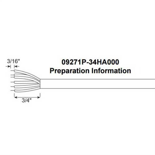[09271P-34HA000] David Clark 09271P-34HA000 6 Conductor .209 Shielded Cable Per Foot