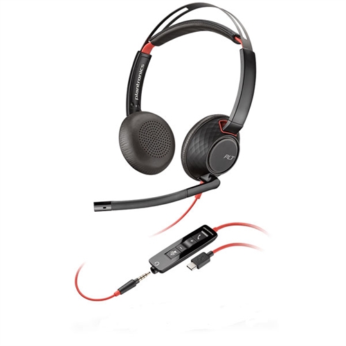 [8M3W5AA#ABA] HP Poly 8M3W5AA#ABA 207586-01 Blackwire 5220 USB-C, 3.5mm Headset