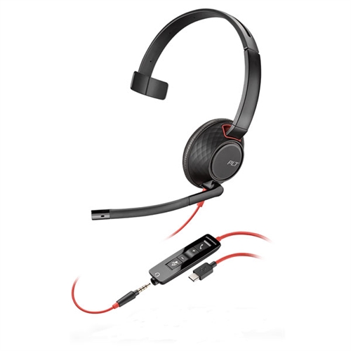 [207587-01] HP Poly 8M3W7AA#ABA 207587-01 Blackwire 5210 USB-C, 3.5mm Headset