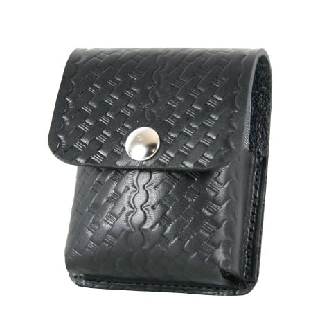 [4285C-3] Boston Leather 4285C-3 Basketweave Narcan Holder, Snap Closure, Clip Back