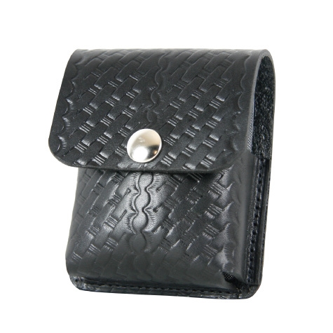 [4285C-3] Boston Leather 4285C-3 Basketweave Narcan Holder, Snap Closure, Clip Back