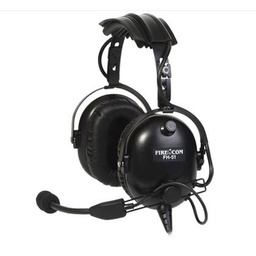 [FH-51] Firecom FH-51 Wired Headset - Red PTT Radio Transmit