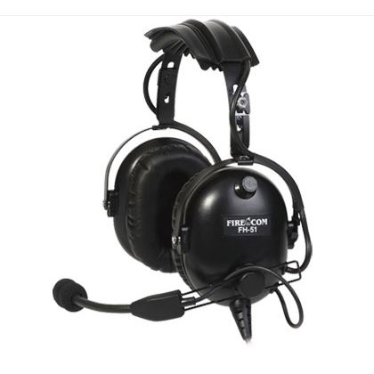 [FH-51] Firecom FH-51 Wired Headset - Red PTT Radio Transmit