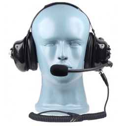 [HSN4B] Magnum HSN4B Neckband Dual Earmuff Headset, Boom Mic - Black