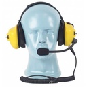 [HSN4Y] Magnum HSN4Y Neckband Dual Earmuff Headset, Boom Mic - Yellow