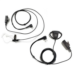 Black MOTOROLA RLN4895A Earpiece with Push To Talk 2 Wire 