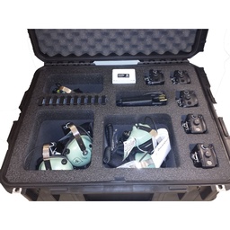 [3F1402-1210J] 3F1402-1210J Wheeled Carrying Case for David Clark Wireless Headset System