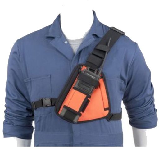 [RCH-101OR] CMA RCH-101OR Orange Radio Chest Harness, Velcro Pouch