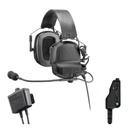 [V4-11056BK] OTTO V4-11056BK NoizeBarrier TAC Headset, PTT - Kenwood NX-5000, EFJ VP8000