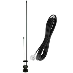 [RFMT-NT-V/U/C] STI-CO RFMT-NT-V/U/C Flexible Tri-band Roof Mount Antenna Kit, 17' Cable, QMA