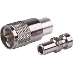 [PL259] Larsen PL259 UHF Male Solder Plug, UG175 Adapter - RG58, RG141, RG142