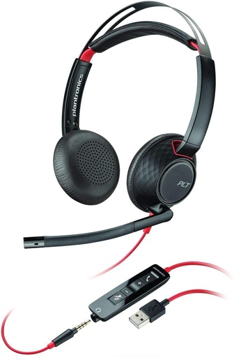 [8X231AA] HP Poly 8X231AA Blackwire 5220 Headset, USB-A