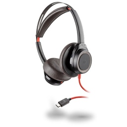 [7W076AA] HP 7W076AA 211145-01 Blackwire 7225 Black Boomless Headset, USB-C