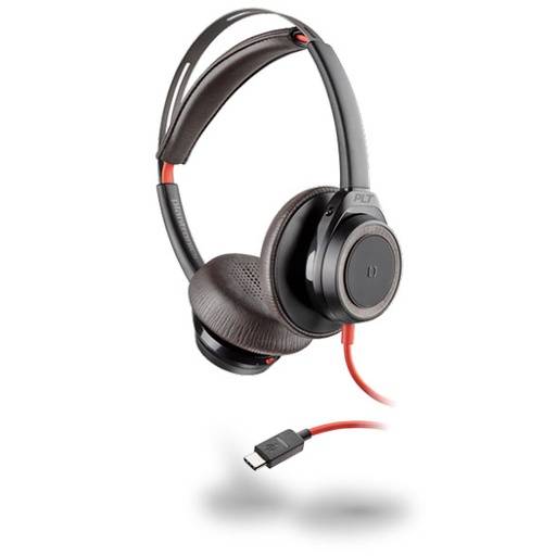 [7W076AA] HP 7W076AA 211145-01 Blackwire 7225 Black Boomless Headset, USB-C