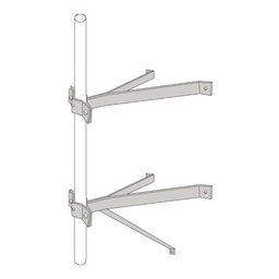[WM8D] Rohn WM8D 8" Dual Wall Mount Standoff Accepts 7/8" to 2-3/4" Mast