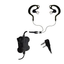 [CFX2ITEB-11] Silynx CFX2ITEB-11 Clarus FX2 Dual In-Ear Tactical Headset - Kenwood 2-Pin