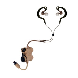 [CXPRFH-D-03] Silynx CXPRFH-D-03 Tan Clarus XPR Fixed In-Ear Headset, Single Lead