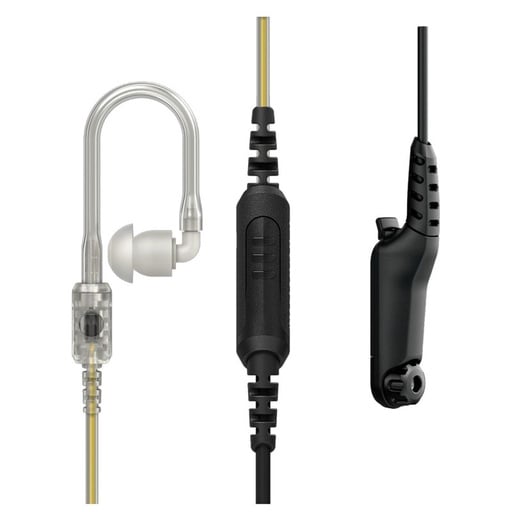 [PMLN8082A] Motorola PMLN8082 1-Wire Earpiece, In-line Mic, PTT, Acoustic Tube - MOTOTRBO Ion