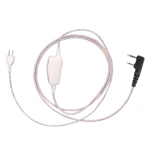 Magnum SC-1WW White 1-Wire PTT/Mic - Kenwood 2-pin, Relm, Maxon