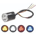 [416300-BW] Federal Signal 416300-BW Dual Color, Blue/White, 6-LED, Clear Lens, Flush Mount
