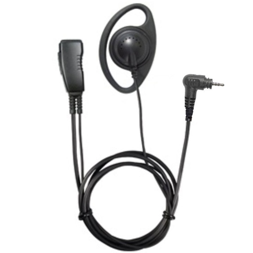 [LMC-1DR-M8] Pryme LMC-1DR-M8 D-Ring Earpiece, Lapel Mic - Motorola TLK, SL300