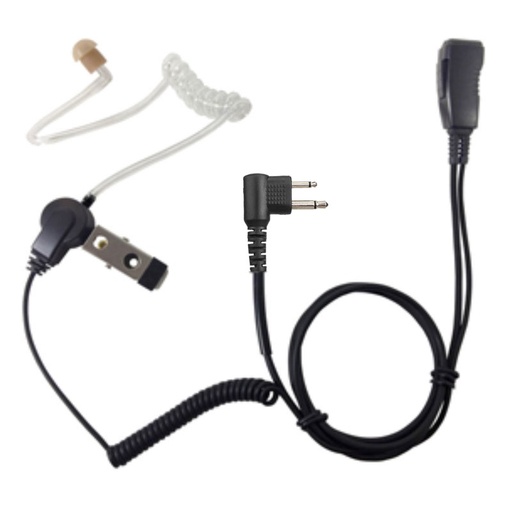 [LMC-1AT-03] Pryme LMC-1AT-03 Covert Ear Tube, Lapel Mic - Motorola CP100d, BPR