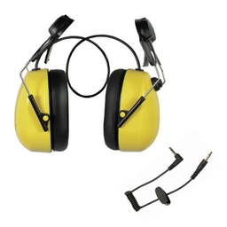[HBB-EM-LO-HMY] Pryme HBB-EM-LO-HMY Yellow Listen-Only Helmet Mount Headset, 3.5mm