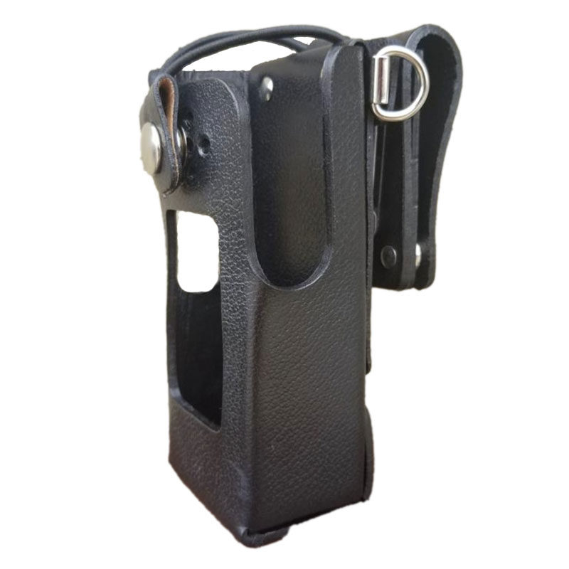 Motorola XTS2500 D-ring 2 Way Radio Belt Clip Holder Black Leather