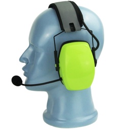 [HSH3G] Magnum HSH3G Dual Muff Lightweight Flex Green Headset, Boom Mic