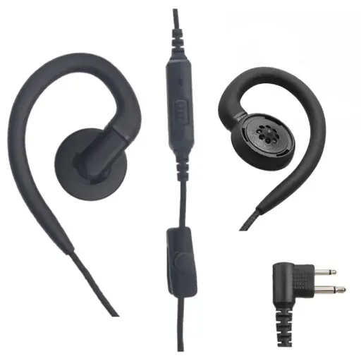 [SVL-B1W-M] Magnum SVL-B1W-M Braided Slim Swivel Earpiece, Mic - Motorola BPR, CP100d, CP200d