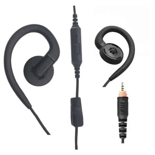 [SVL-B1W-M19] Magnum SVL-B1W-M19 Braided Slim Swivel Earpiece, Mic - Motorola CLP1010e, CLP1080e