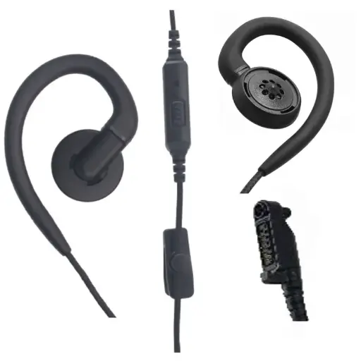 [SVL-B1W-H7] Magnum SVL-B1W-H7 Braided Slim Swivel Earpiece, Mic - L3Harris, Hytera HP6, HP7