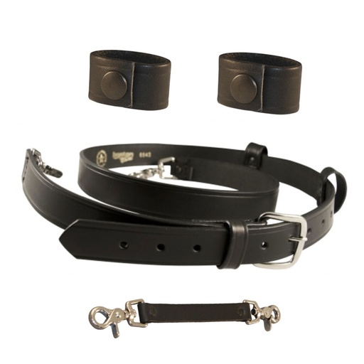 [6543-1-BNDL] Boston Leather 6543-1-BNDL Radio Carrying Strap Bundle - Black