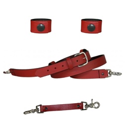 [6543-RED-1-XL-BNDL] Boston Leather 6543-RED-1-XL-BNDL Radio Carrying Strap Bundle - XL Red