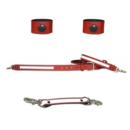 [6543R-RED-1-XL-BNDL] Boston Leather 6543R-RED-1-XL-BNDL Radio Carrying Strap Bundle - Red XL Reflective